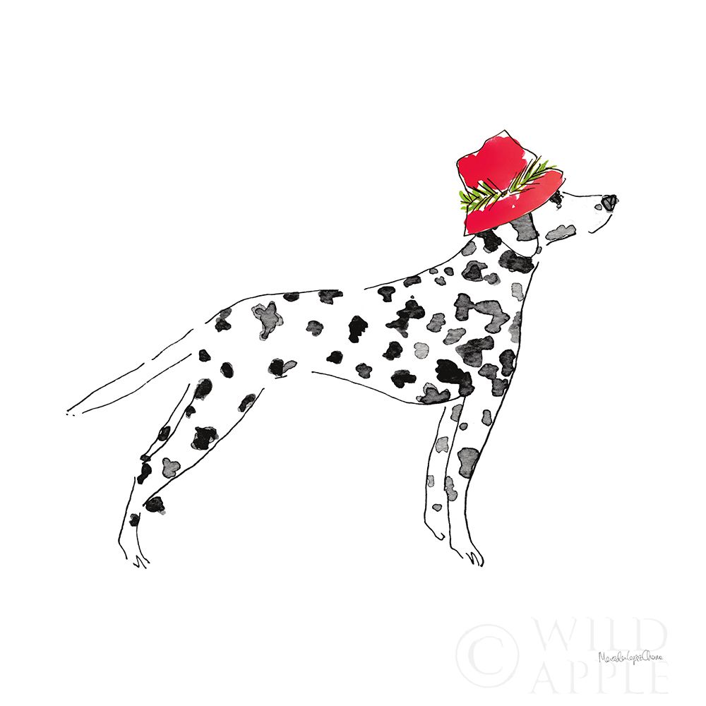 Art Print: Holiday Dalmatian