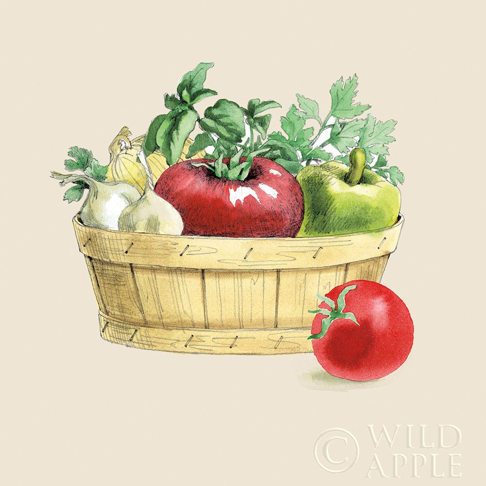 Wall Art Painting id:414024, Name: Fresh From The Garden I Cream, Artist: Grove, Beth