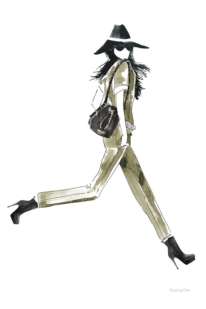 Art Print: Out On the Town I Olive