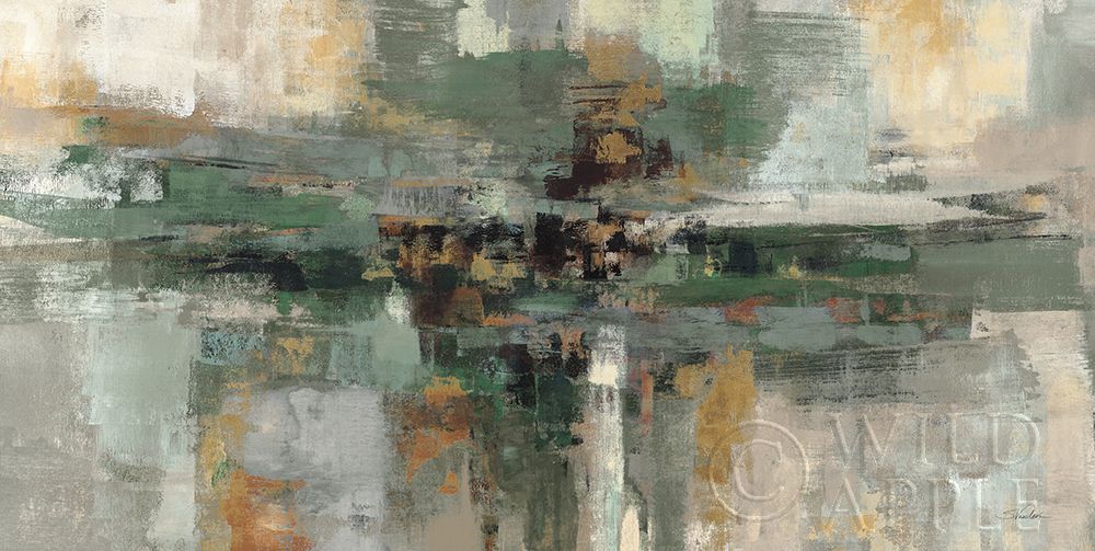 Wall Art Painting id:424137, Name: Morning Fjord Rifle Green, Artist: Vassileva, Silvia