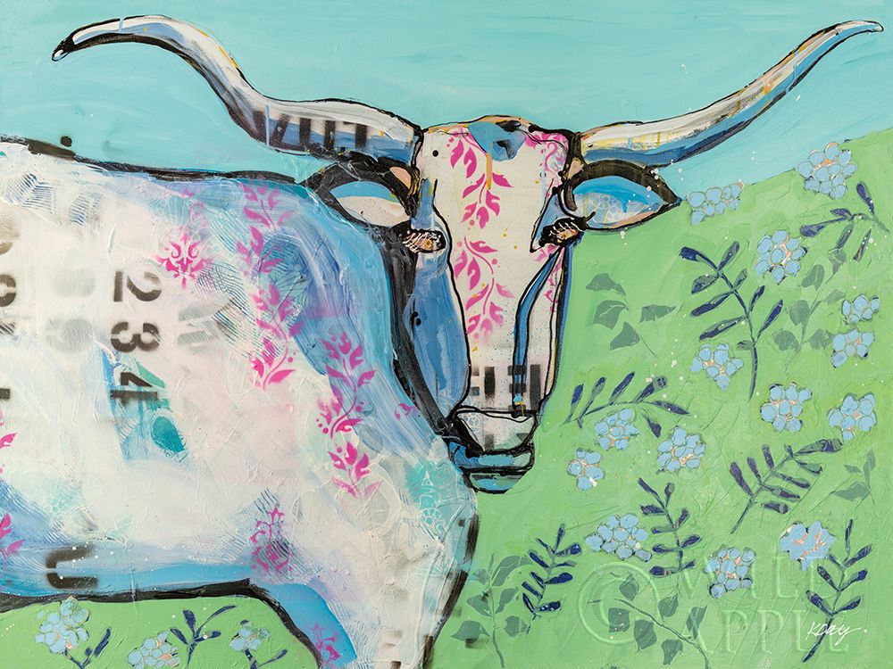 Art Print: Longhorn in the Field
