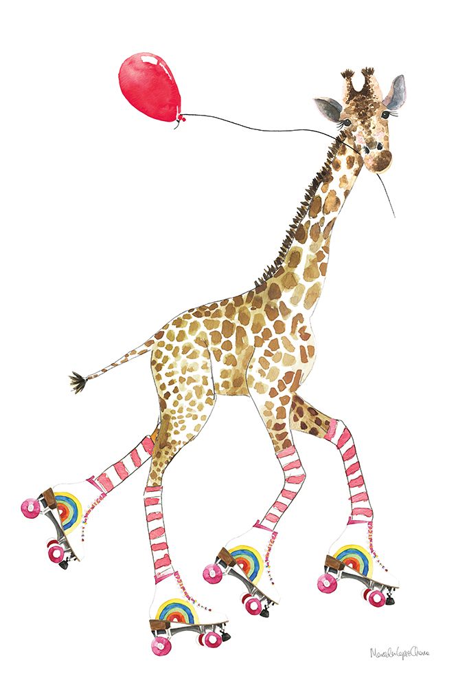 Art Print: Giraffe Joy Ride II