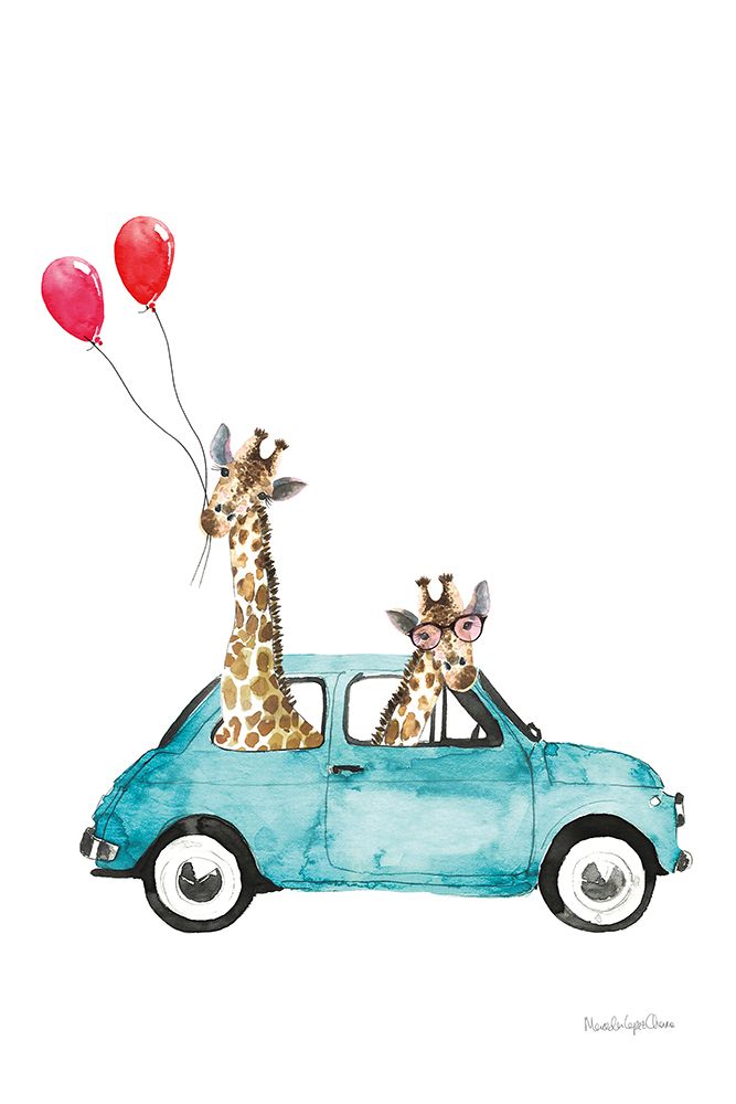 Art Print: Giraffe Joy Ride III
