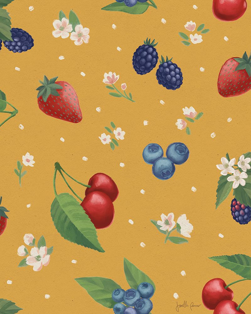 Art Print: Berry Breeze Pattern IC