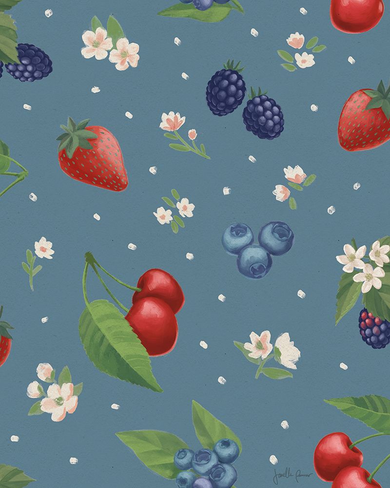 Wall Art Painting id:550818, Name: Berry Breeze Pattern IE, Artist: Penner, Janelle