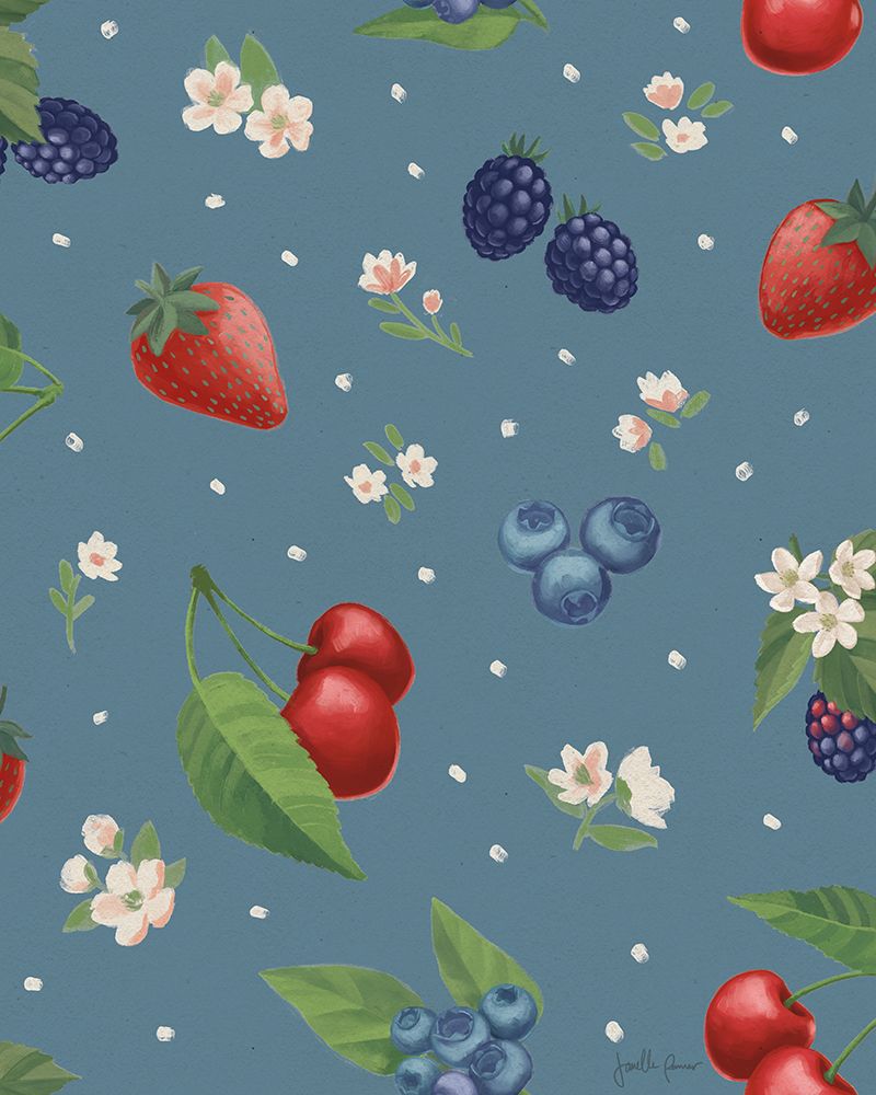 Art Print: Berry Breeze Pattern IE
