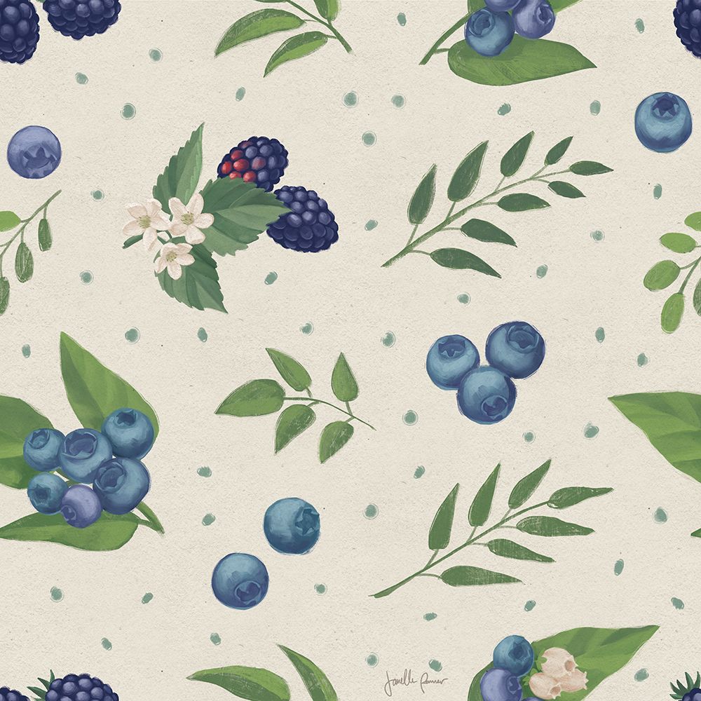 Art Print: Berry Breeze Pattern II