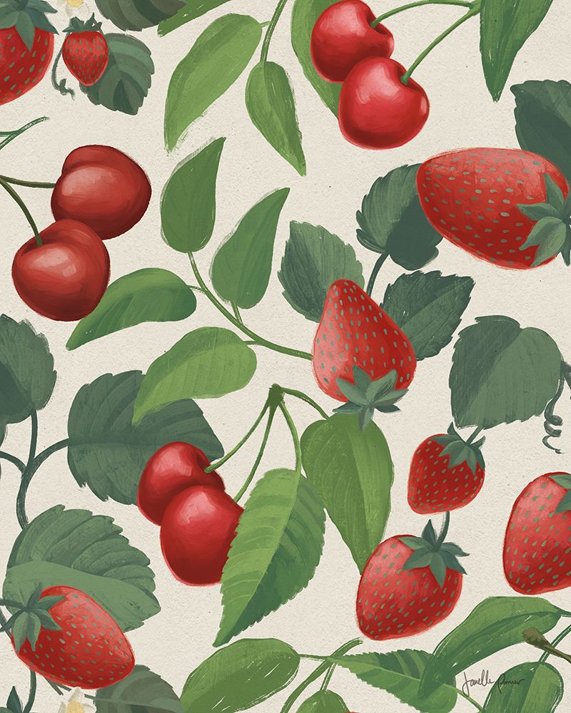 Art Print: Berry Breeze Pattern III