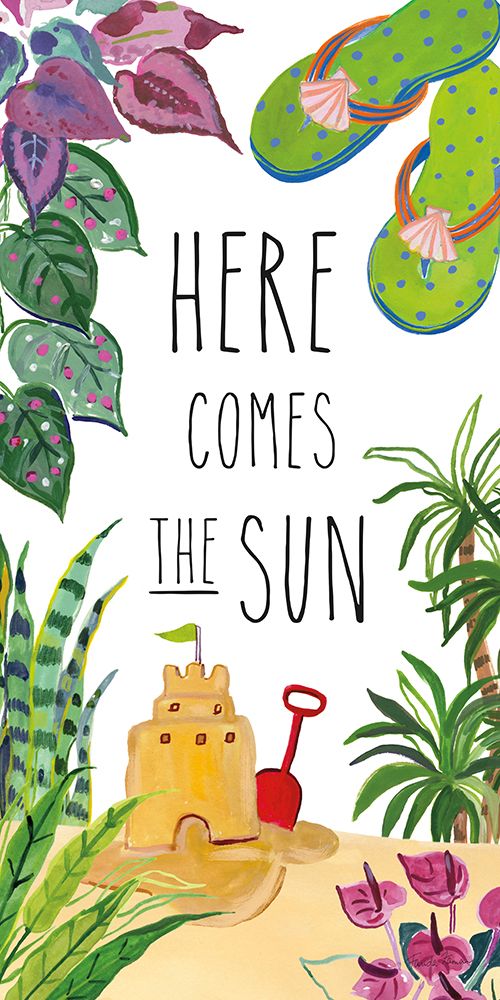 Art Print: Tropical Home VI on White