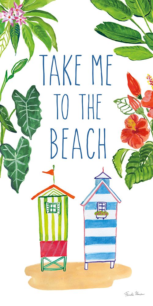 Art Print: Tropical Home VII on White