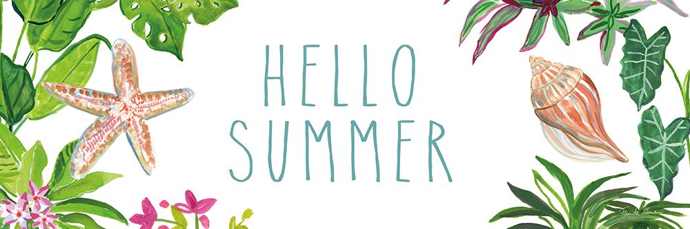 Art Print: Tropical Home XI on White