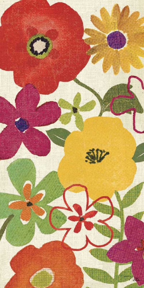 Art Print: Watercolor Garden Panel I