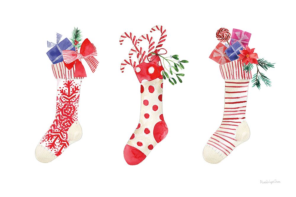 Art Print: Decked Out Stockings