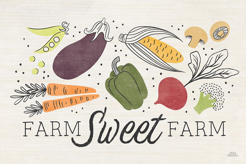 Wall Art Painting id:479453, Name: Garden Goodies I Cream, Artist: Marshall, Laura