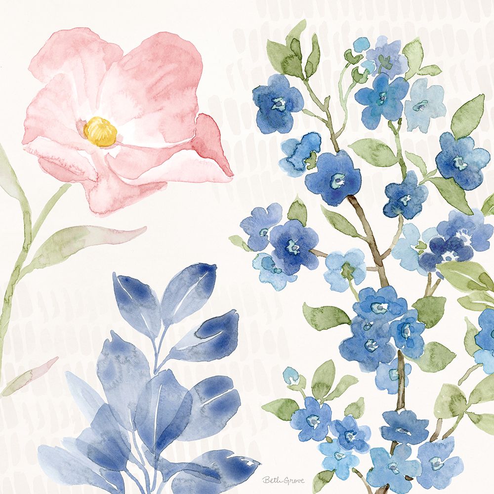 Art Print: Indigo Petals II