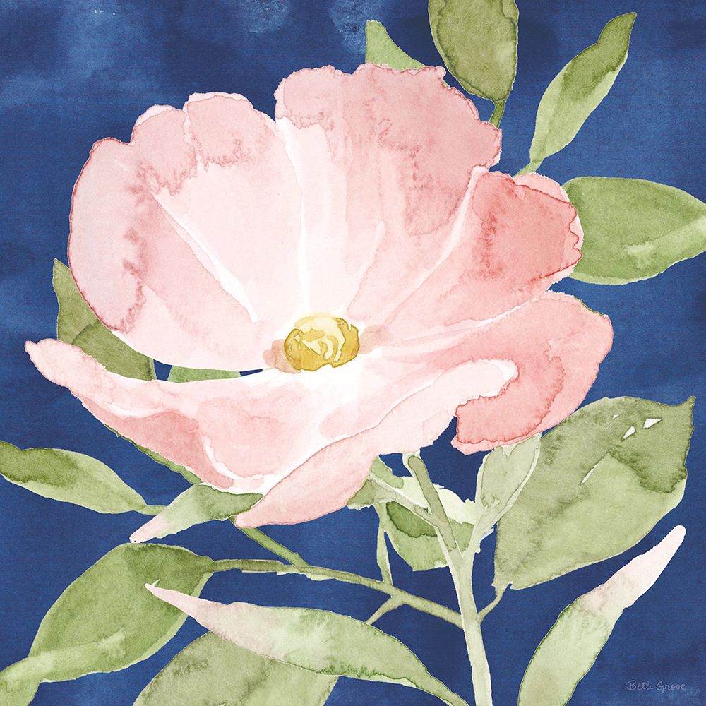 Art Print: Indigo Petals IX