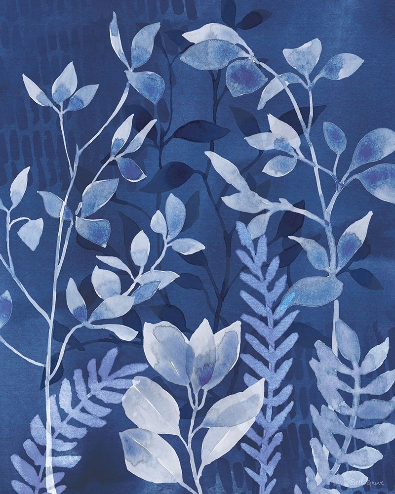 Art Print: Indigo Petals X