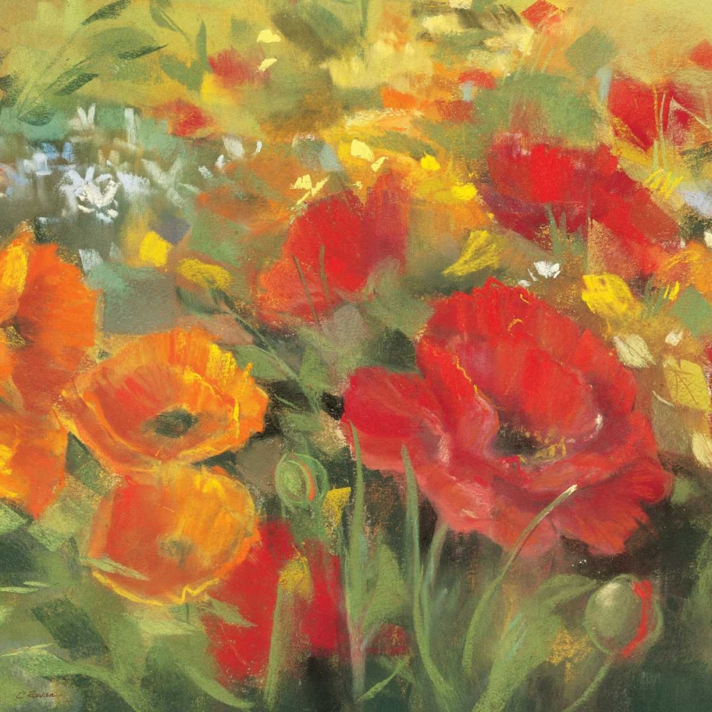Wall Art Painting id:18910, Name: Oriental Poppy Field I, Artist: Rowan, Carol