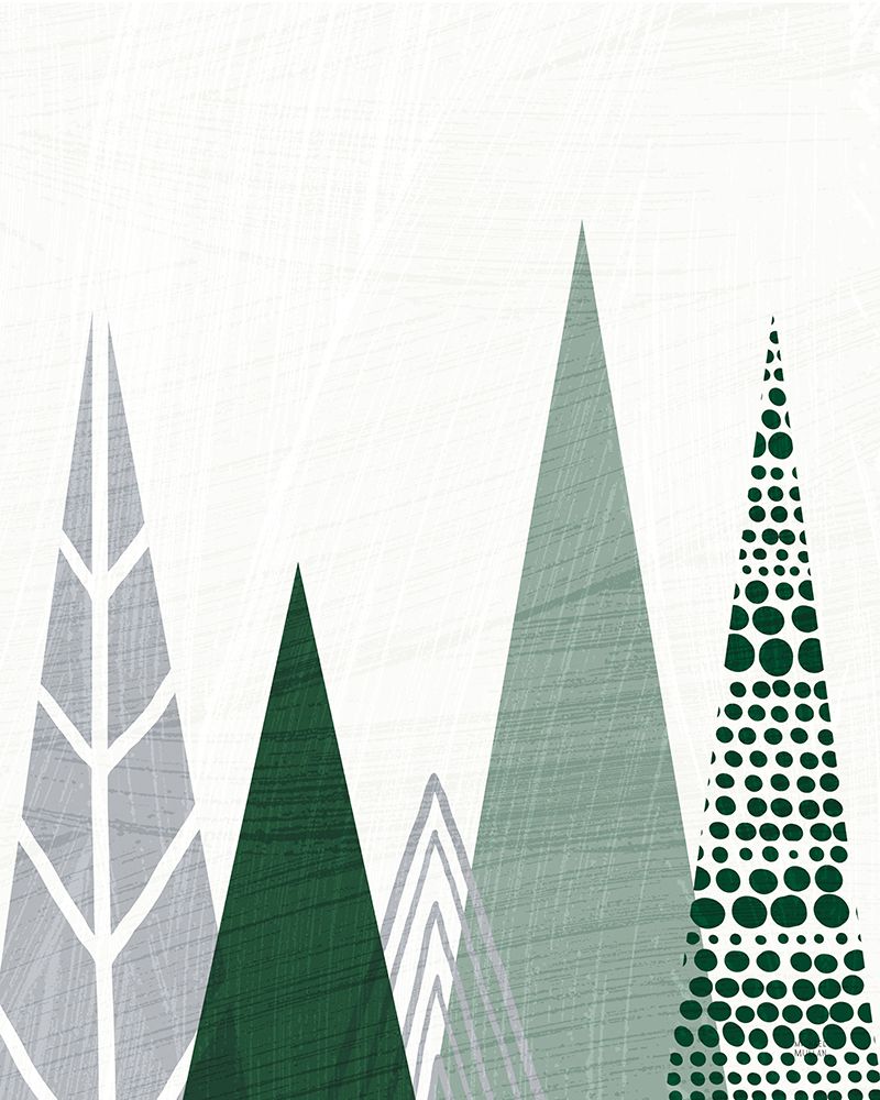 Wall Art Painting id:528221, Name: Geometric Forest III Green Gray, Artist: Mullan, Michael