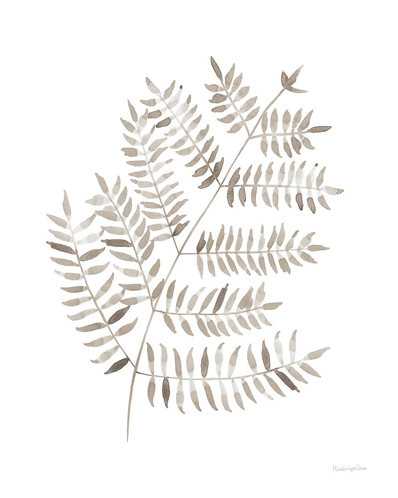 Art Print: Woodland Fern Khaki