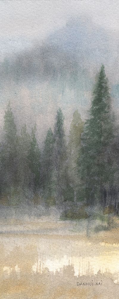 Art Print: Misty Pines Panel I