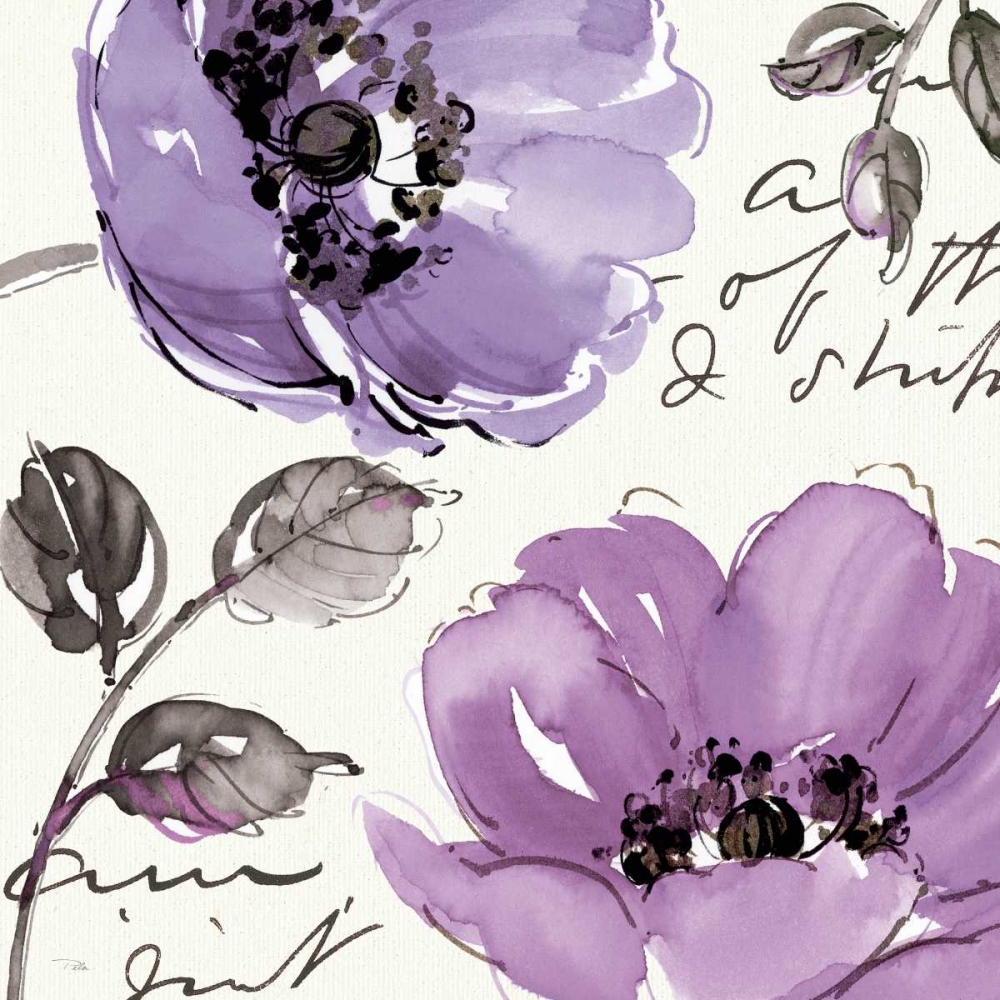 Art Print: Floral Waltz Plum II