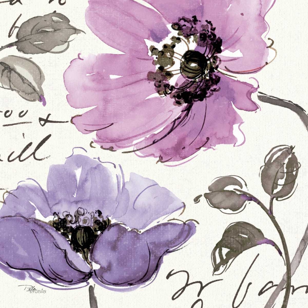 Art Print: Floral Waltz Plum I