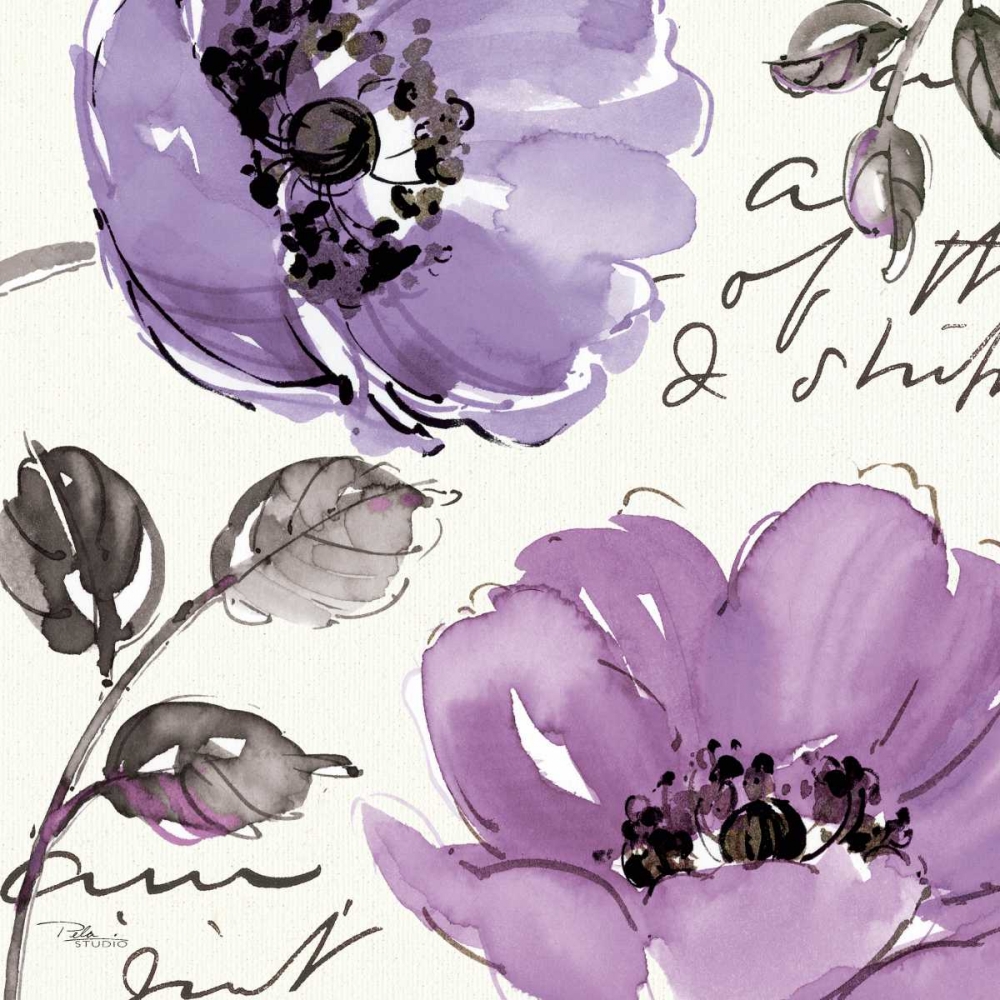 Art Print: Floral Waltz Plum II