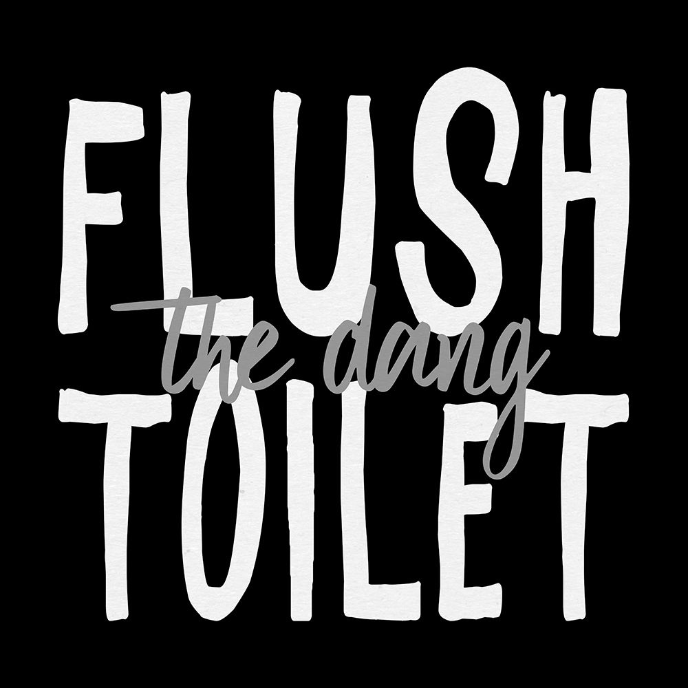 Art Print: Bathroom Advice III BW