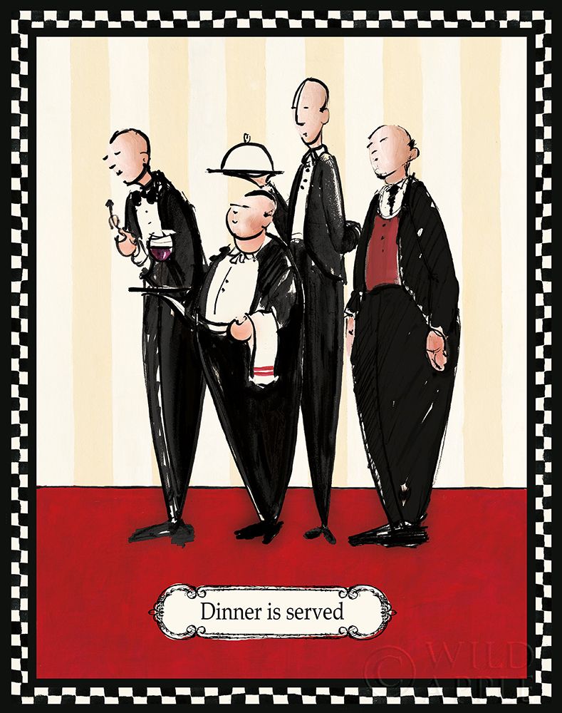 Wall Art Painting id:327390, Name: Dinner is Served, Artist: Tillmon, Avery