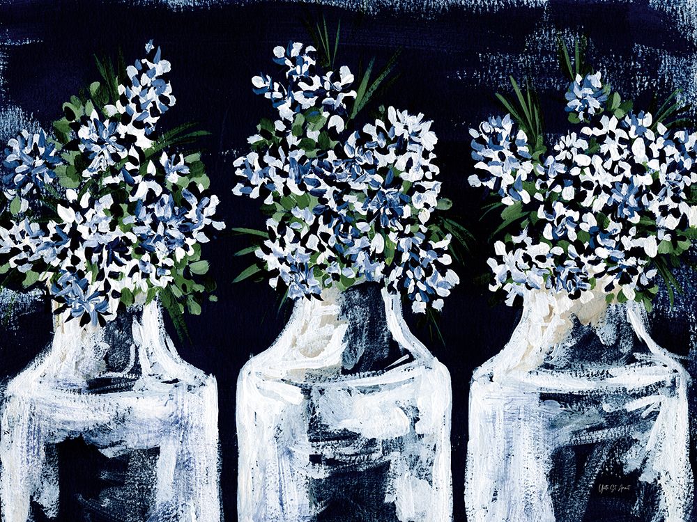 Wall Art Painting id:637683, Name: Florals in Glass, Artist: St. Amant, Yvette