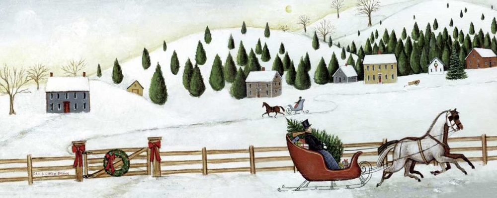 Wall art: Christmas Valley Sleigh, by Brown, David Carter