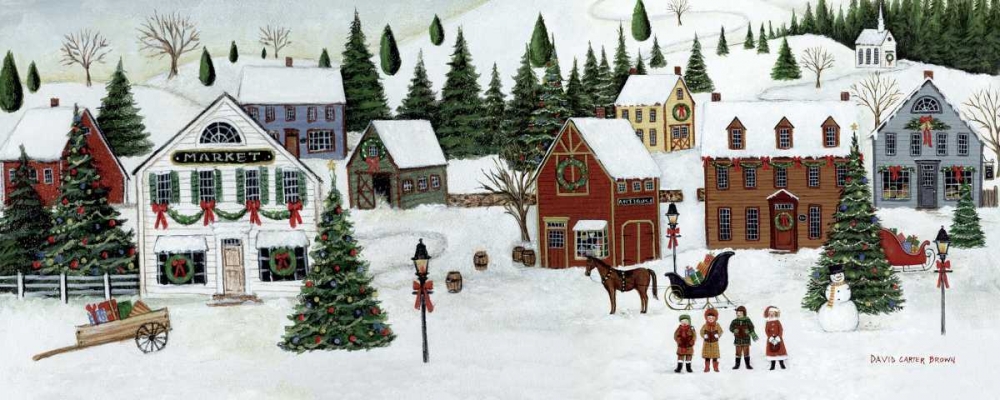 Wall art: Christmas Valley Village, by Brown, David Carter