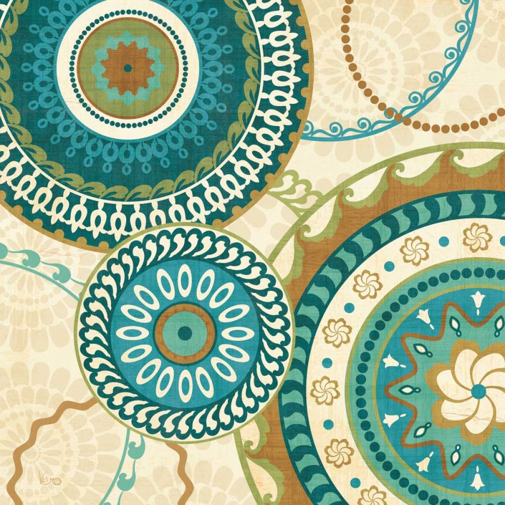 Wall Art Painting id:18096, Name: Owl Forest Suzani I, Artist: Charron, Veronique