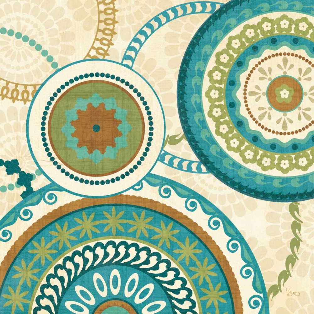 Wall Art Painting id:18097, Name: Owl Forest Suzani II `, Artist: Charron, Veronique