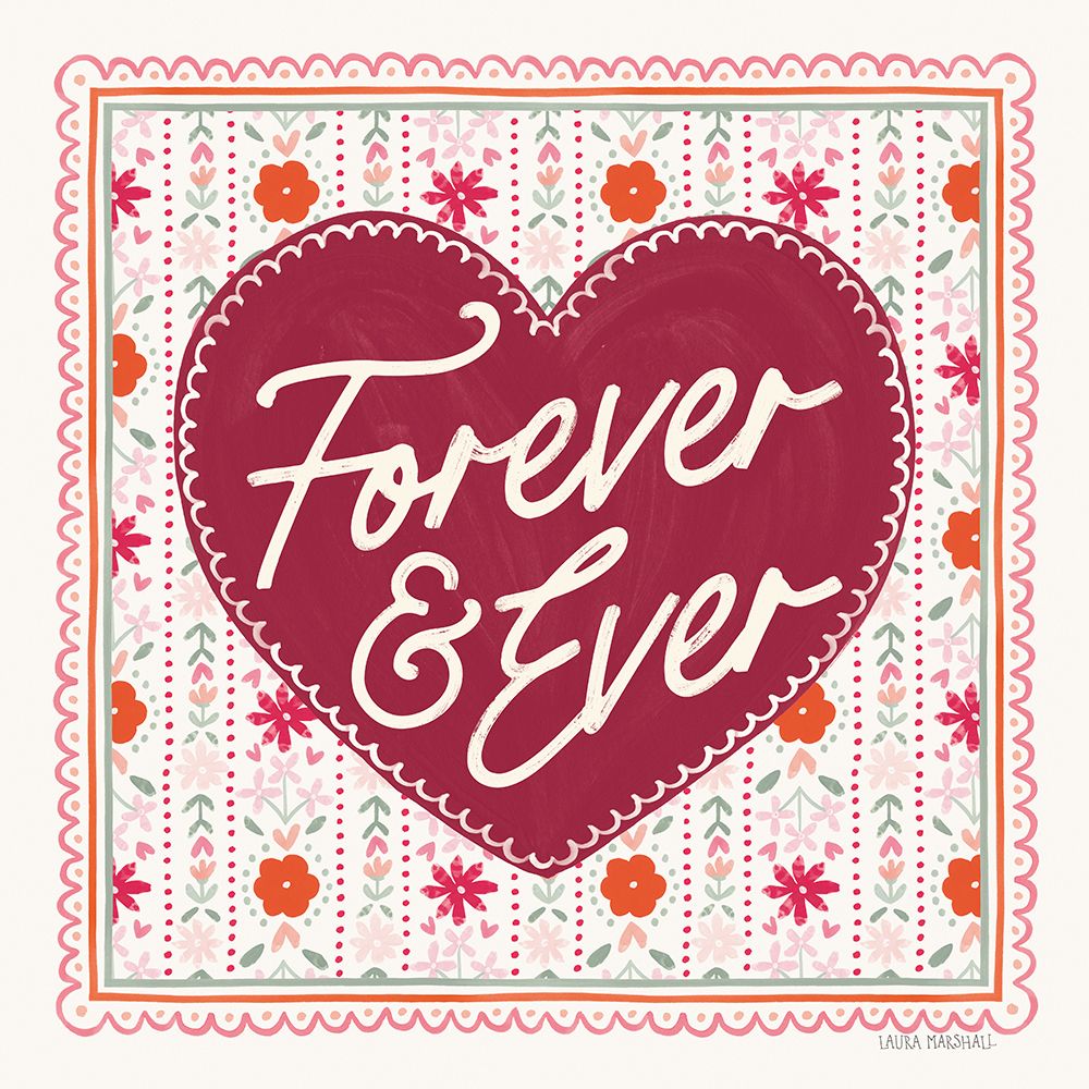 Wall Art Painting id:759338, Name: Blooming Hearts IV, Artist: Marshall, Laura