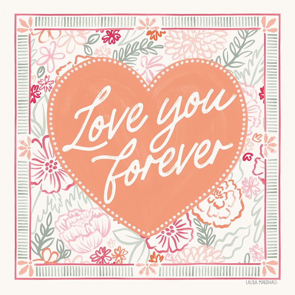 Wall Art Painting id:759333, Name: Blooming Hearts V, Artist: Marshall, Laura