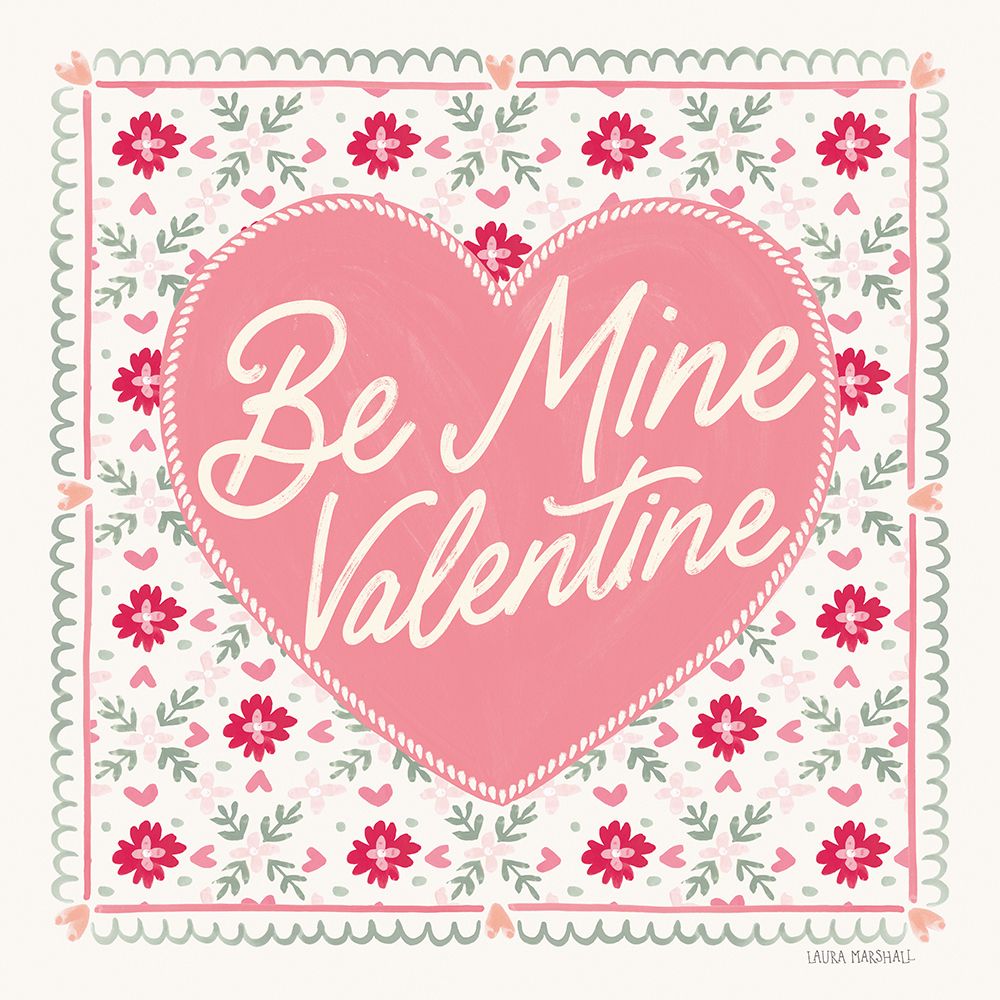 Wall Art Painting id:759334, Name: Blooming Hearts VI, Artist: Marshall, Laura