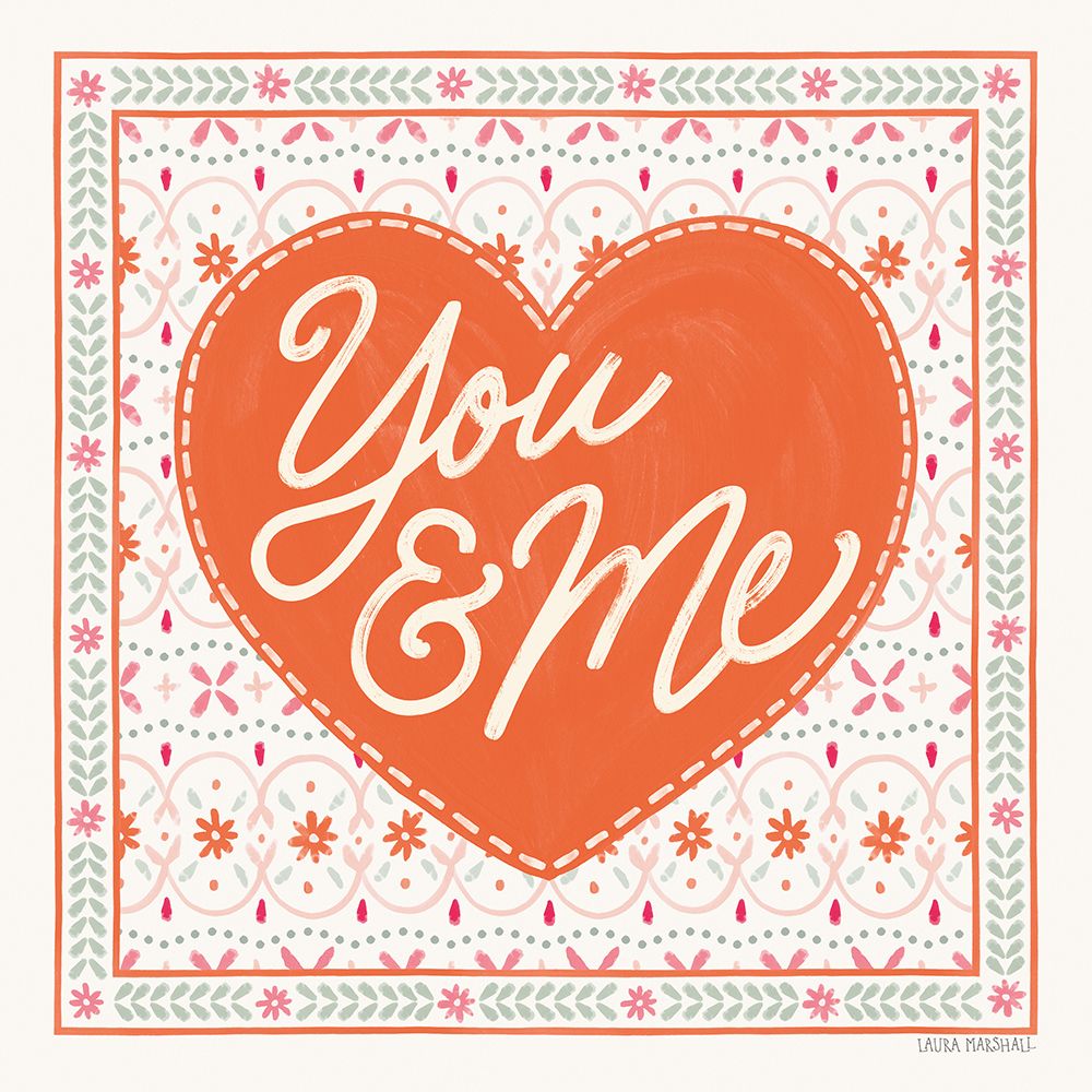 Wall Art Painting id:759337, Name: Blooming Hearts VII, Artist: Marshall, Laura