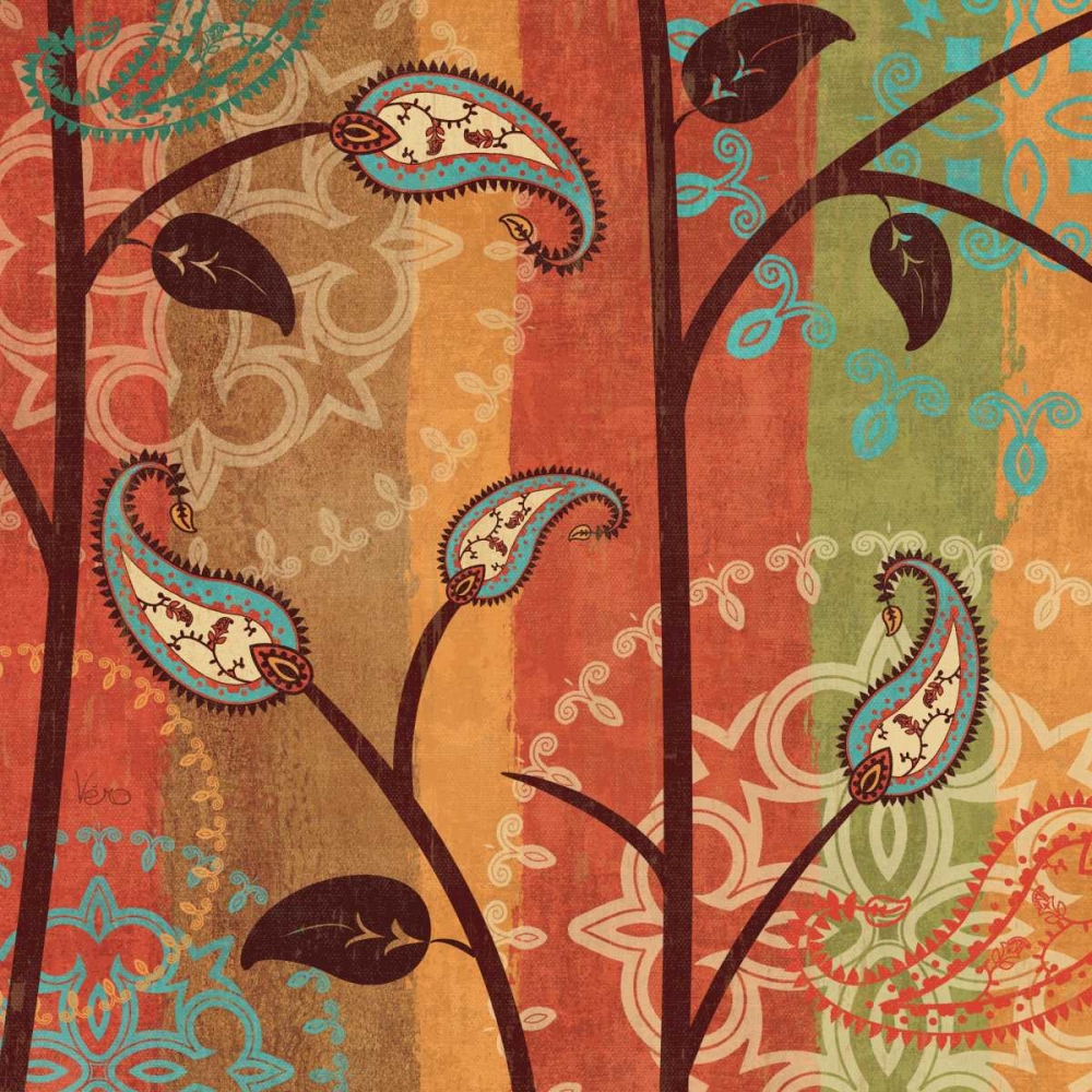 Wall art: Paisley Garden II, by Charron, Veronique