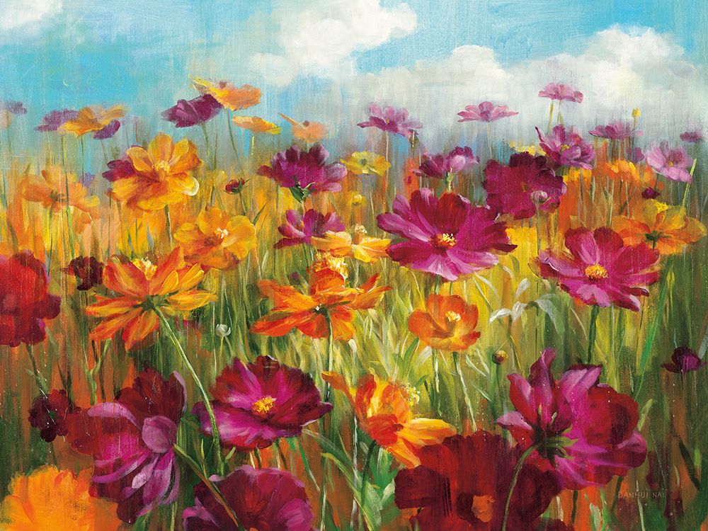 Wall Art Painting id:759294, Name: Cosmos in the Field, Artist: Nai, Danhui