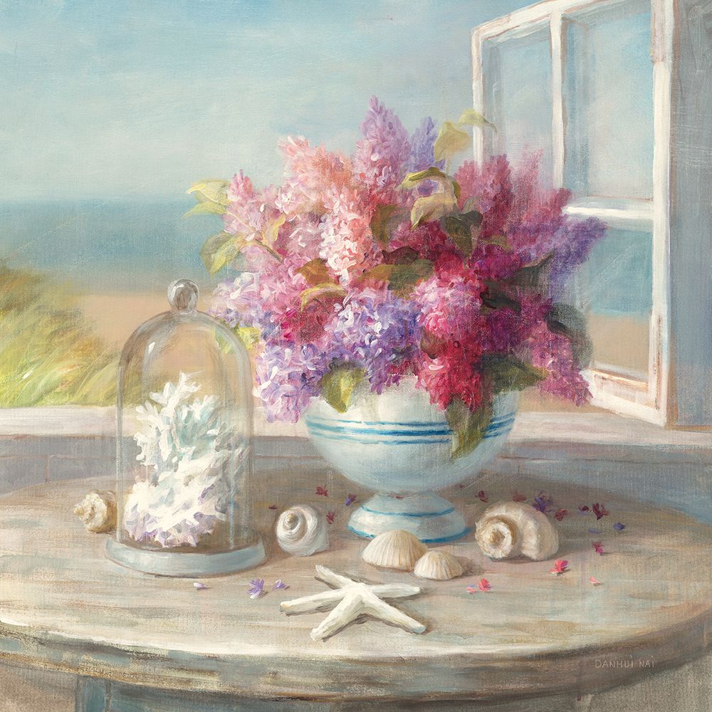 Art Print: Seaside Spring Window