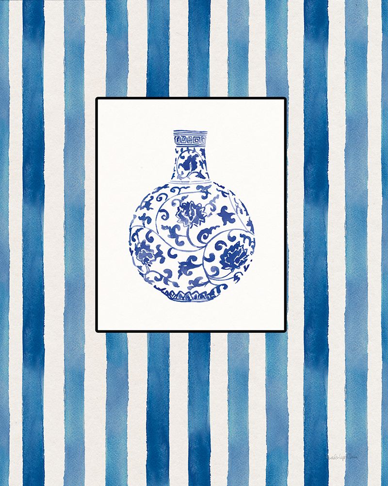 Art Print: Chinoiserie Vase III Stripes