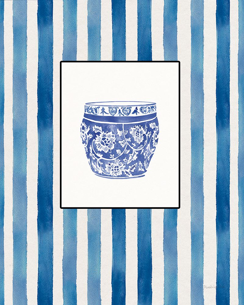 Art Print: Chinoiserie Vase IV Stripes