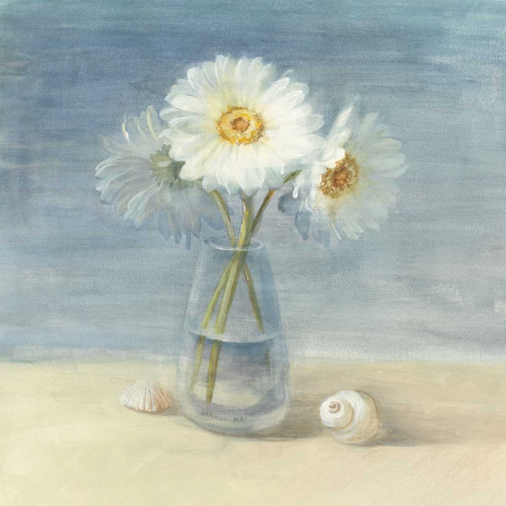 Wall Art Painting id:17895, Name: Daisies and Shells - Wag, Artist: Nai, Danhui