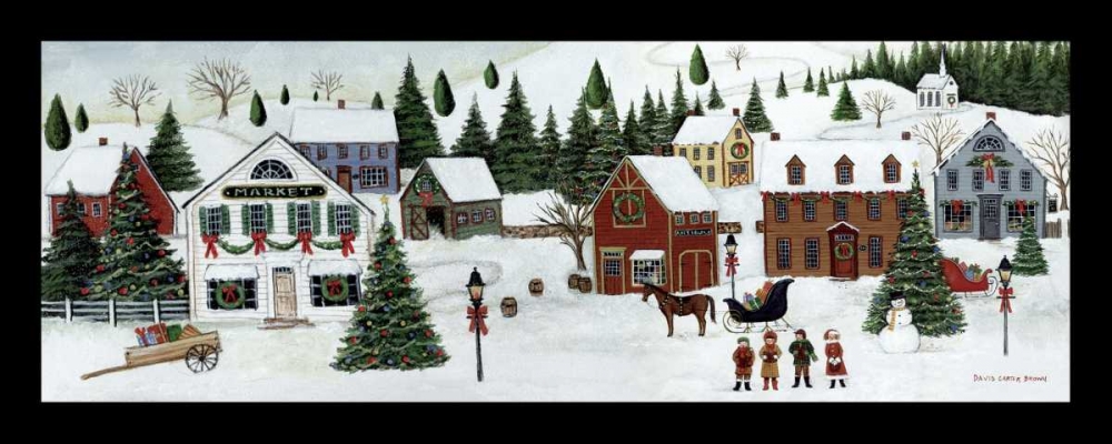 Wall art: Christmas Valley Village, by Brown, David Carter