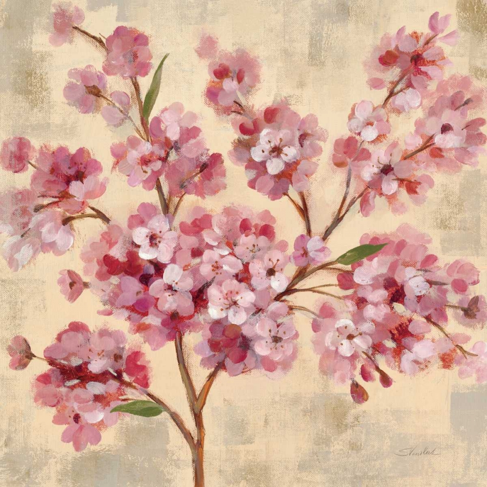 Wall art: Pink Cherry Branch II, by Vassileva, Silvia