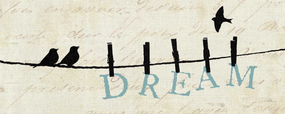 Wall Art Painting id:34126, Name: Birds on a Wire - Dream, Artist: Pelletier, Alain