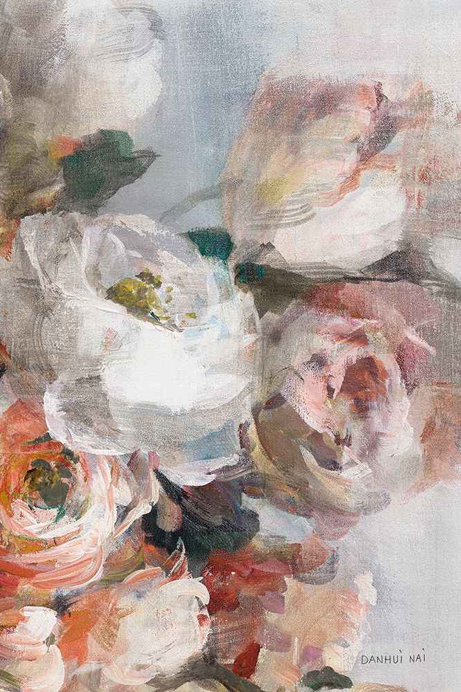 Art Print: Fall Bouquet on White Panel I