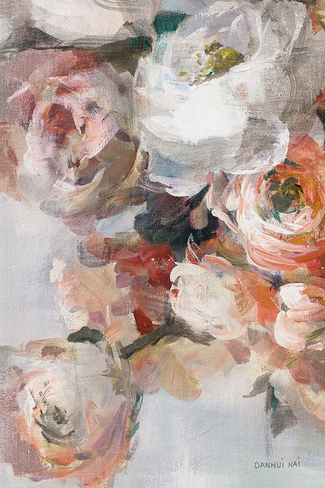 Art Print: Fall Bouquet on White Panel II